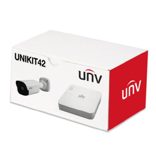 KIT UNV CON NVR 4CH E TELECAMERE IP 2MPIXEL